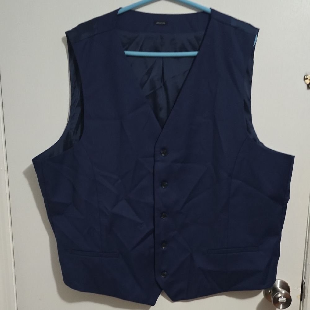 J.Ferrar Blue Vest Formal Suiting